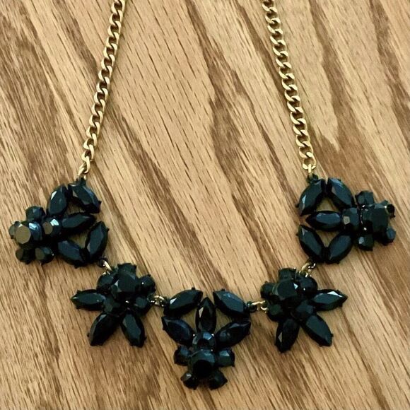J.Crew | Black Collar Statement Necklace | 17” Adjustable - Picture 2 of 2